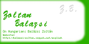 zoltan balazsi business card