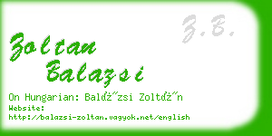 zoltan balazsi business card